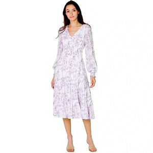 LUCY PARIS AZALEA FLORAL DRESS -
LAVENDER FLORAL size Small